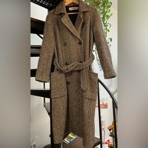 See by Chloe Wool Alpaca Chevron trench coat sz4